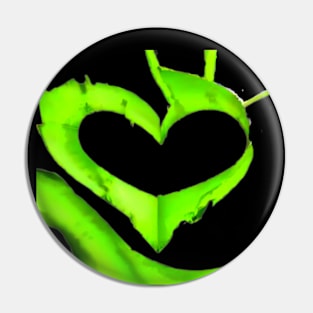 green heart Pin