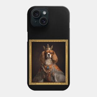 Elegant Cavalier - Medieval English Queen  (Framed) Phone Case