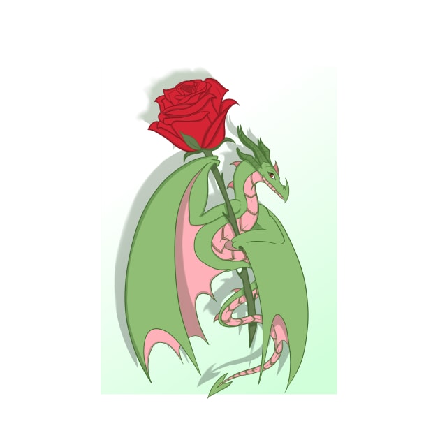 Rose Dragon by BeksSketches