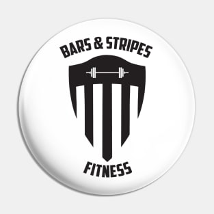 BSF - Bars & Stripes Fitness Logo - All Black! Pin