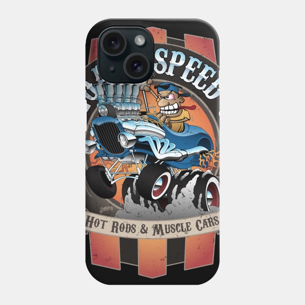 Old Goats Speed Shop Vintage Car Sign Cartoon Phone Case by hobrath