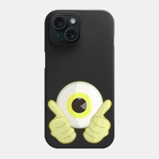 Thumbs up for eyes Yellow Phone Case