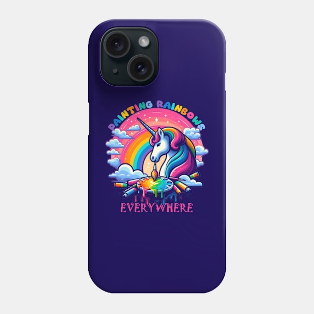 painting rainbow everywhere Phone Case by AOAOCreation