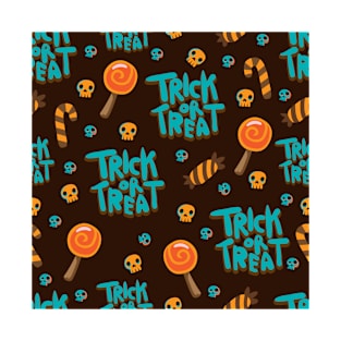 Trick or Treat Halloween Pattern T-Shirt