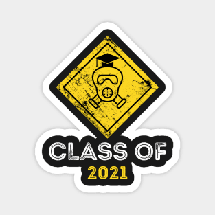 Class of 2021 Gas Mask Quarantined Seniors Graduation Magnet