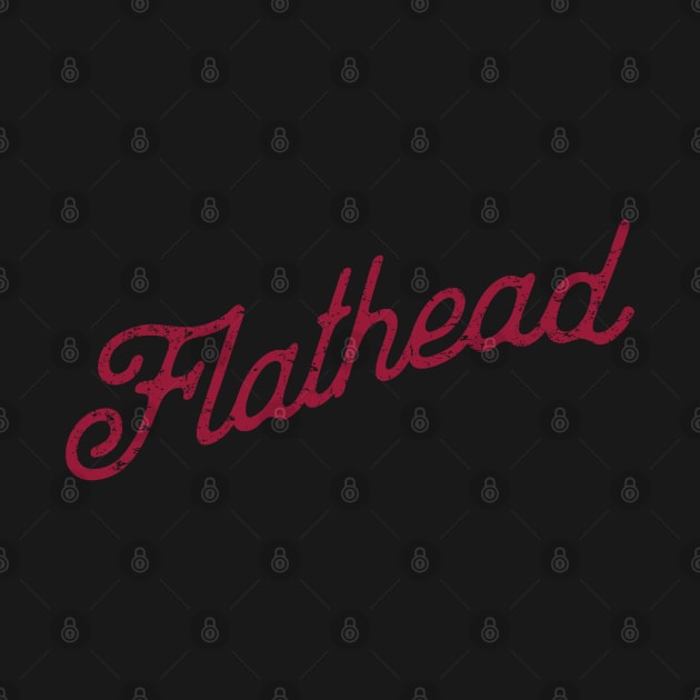 Flathead Hot Rod red print by retropetrol