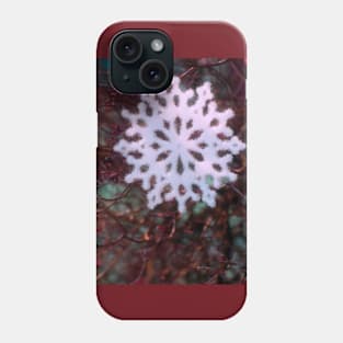 Christmas snowflake in red and green Phone Case