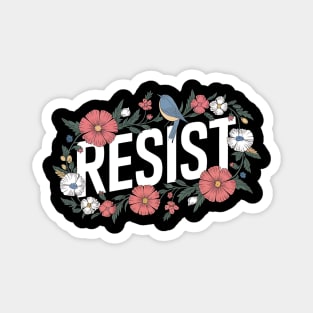 Resist Floral Protest Trump Anti Trump Magnet