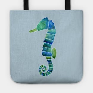 Watercolor seahorse Tote