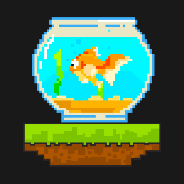 Cute 8-Bit Fish Awesome Animal 8Bit Pet Aquarium by theperfectpresents