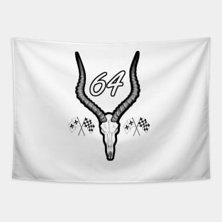 64 Impala Skull White Number Tapestry