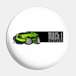 Mach 1 Green with Black Stripe Pin