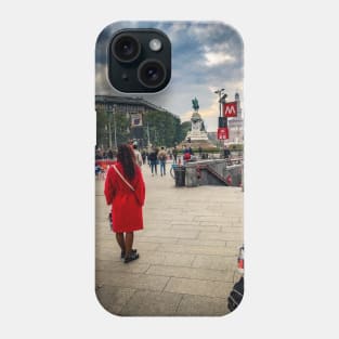 The Woman in Red, Milano, Italy Phone Case