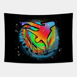 Hip hop dancer neon colors Tapestry