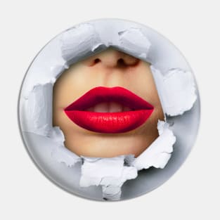 Beautiful Red Lips Pin