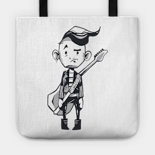 Character Holding Guitar Design Tote