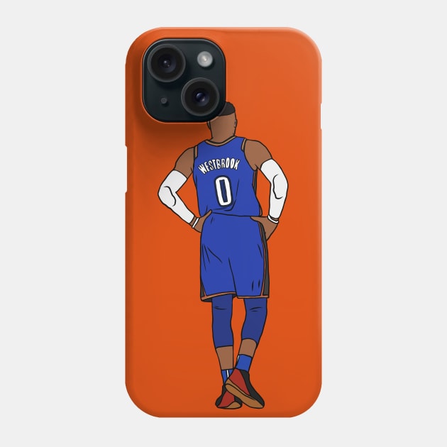 Russell Westbrook Back-To Phone Case by rattraptees