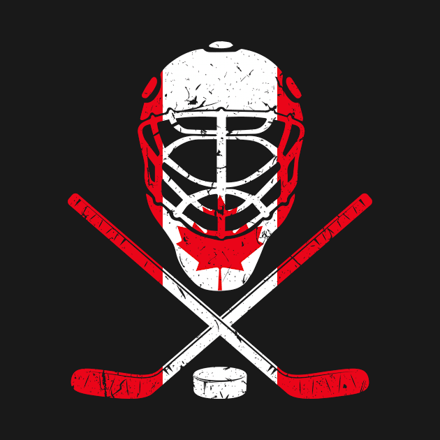 Hockey Equipment Canadian Flag Ice Hockey by Humbas Fun Shirts