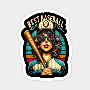 The Bat-Wielding Best Baseball Mom Magnet