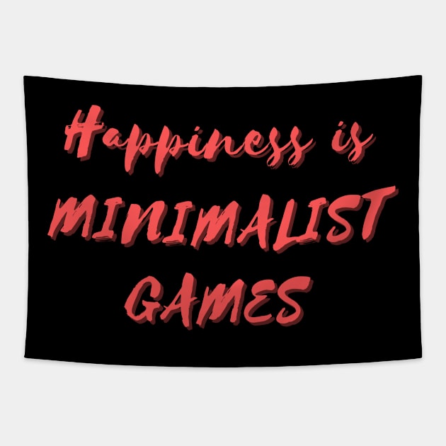 Happiness is Minimalist Games Tapestry by Eat Sleep Repeat