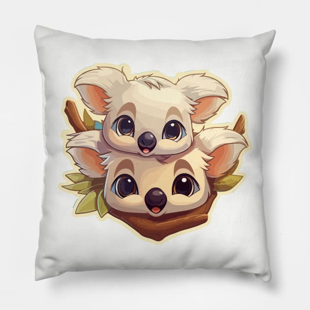 Koala Brothers Pillow by Synth Print