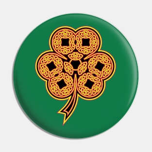 The Dara Celtic Knot Shamrock Pin