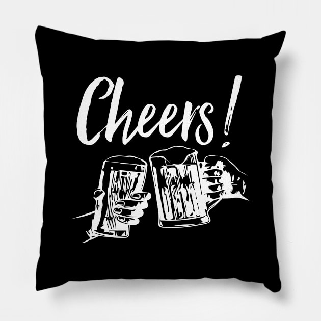 Cheers! Pillow by MessageOnApparel