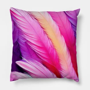 Pastel feathers Pillow