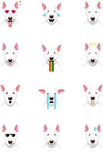 Bull Terrier Emoji Magnet