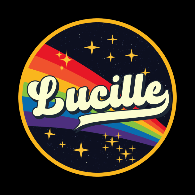 Lucille // Rainbow In Space Vintage Style by LMW Art