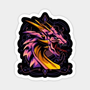 dragon head classic retro Magnet