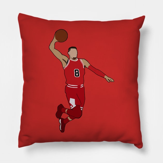 Zach Lavine - Chicago Bulls Pillow by xavierjfong