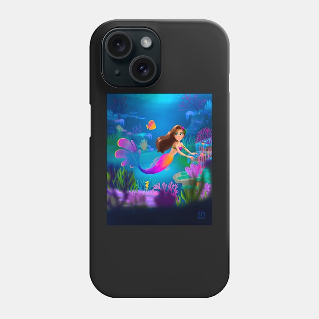 Tropical Coral Reef Mermaid Phone Case by 513KellySt