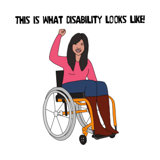 This Is What Disability Looks Like Orange Wheelchair T-Shirt