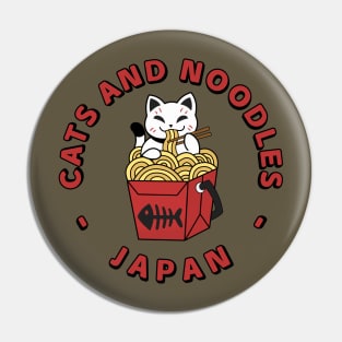 CATS AND NOODLES – JAPAN Pin