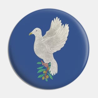 Dove With Olive branch Pin