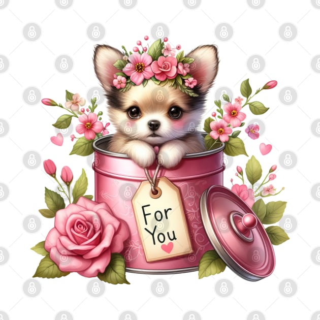 Valentine Chihuahua Dog For You by Chromatic Fusion Studio
