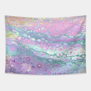 Acrylic Paint Pour in Pastel Colors Tapestry