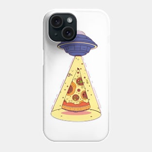 UFO and pizza Phone Case