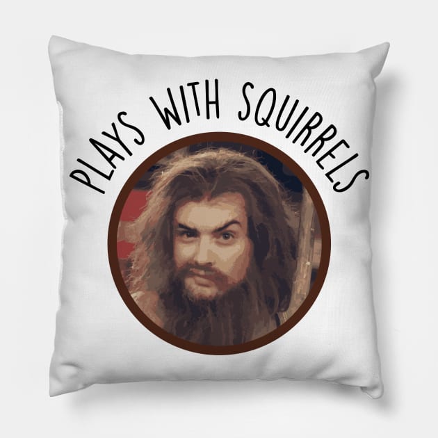 Plays with Squirrels Pillow by mariansar