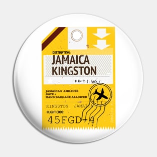 Jamaica Kingston travel ticket, Pin