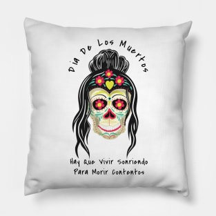 Day of the Dead Mexican Skull Chicana Santa Muerte Gifts Pillow