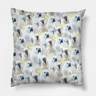 Funny Exotic Cockatoo Parrot Bird Pattern Pillow