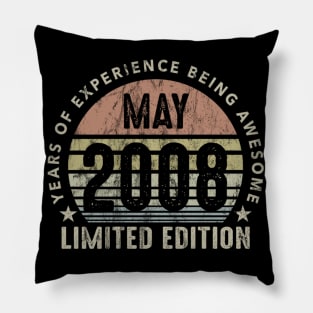 Born In May 2008 Vintage Sunset 12th Birthday All Original Pillow