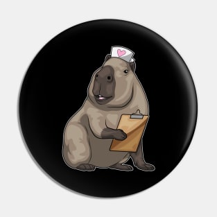 Capybara Nurse Notepad Pin