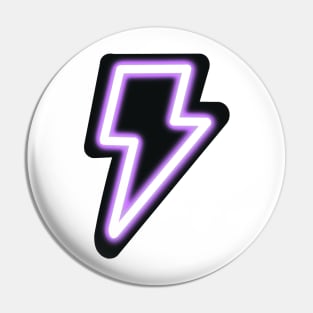 Neon Purple Lightning Bolt Pin