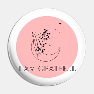 Affirmation Collection - I Am Grateful (Rose) Pin