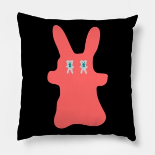 Lapo the Kid - Coral Teal Gray Inner Bunny Pillow