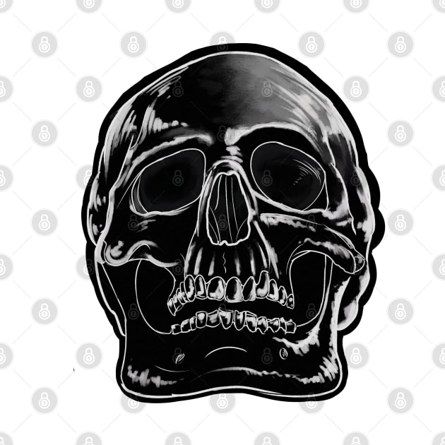 black skull by NevermindOnArt