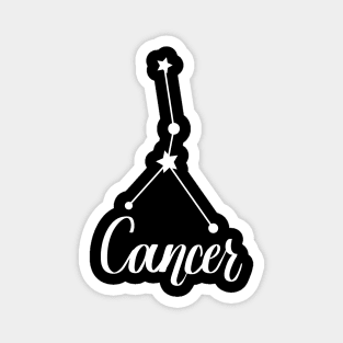 Cancer Zodiac Constellation - White Magnet